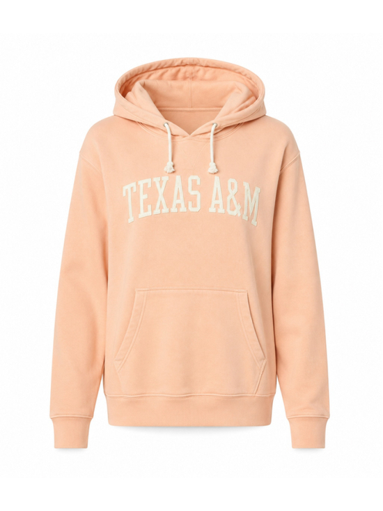 Champion Tops - Texas A&M Champion Unisex Reverse Weave Hoodie Sz L Pastel Peach Sweatshirt